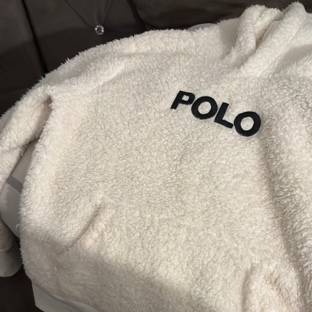 Polo Cream Sherpa Hoodie